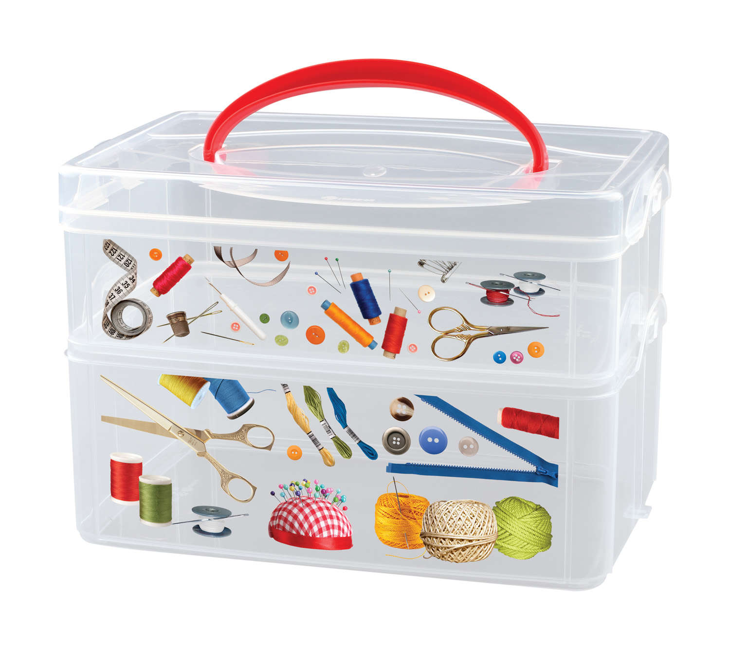 изображение Коробка универсальная с ручкой и декором MULTI BOX  245Х160х165  2 СЕК1